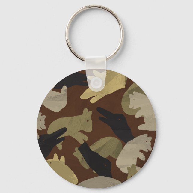 Llavero Silhouette Animal Camouflage Brown (Anverso)