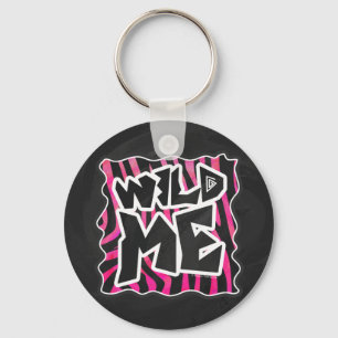 Llavero Silhouette Black and Hot Pink Zebra