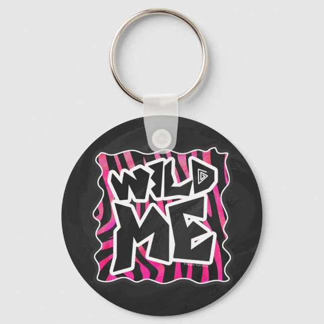 Llavero Silhouette Black and Hot Pink Zebra (Anverso)