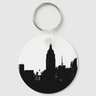 Llavero Silhouette Black White New York