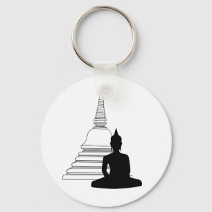 Llavero Silhouette Buda con Stupa