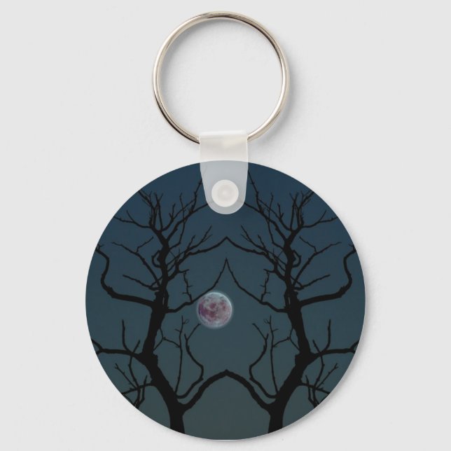 Llavero Silhouette de árbol de luna (Anverso)