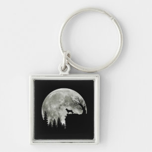 Llavero Silhouette de Border Collie en Perro de Halloween