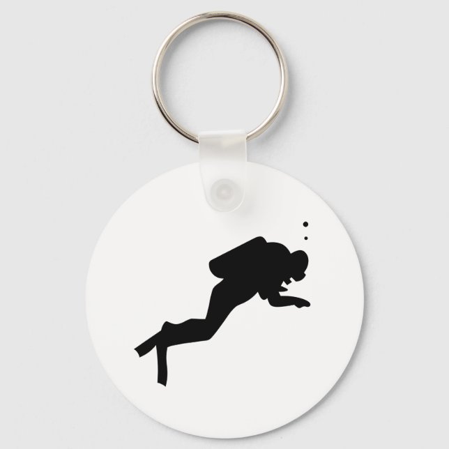 Llavero Silhouette de buceador - Keychain (Anverso)