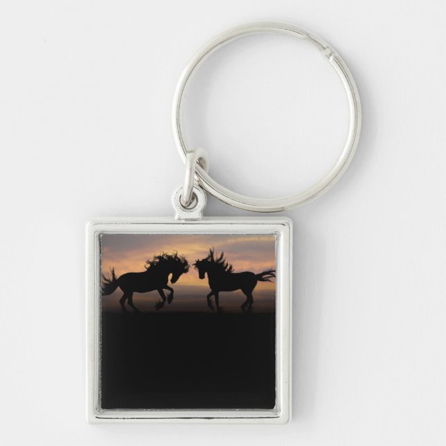 Llavero Silhouette de Caballos Salvajes (Frente)