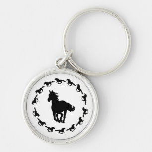 Llavero Silhouette de diseño de caballos