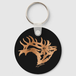 Llavero Silhouette de Elk Bull