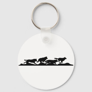 Llavero Silhouette de Lobo Negro con el paquete