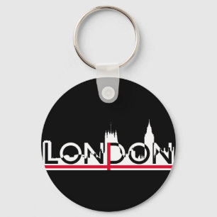 Llavero Silhouette de Londres y bandera inglesa