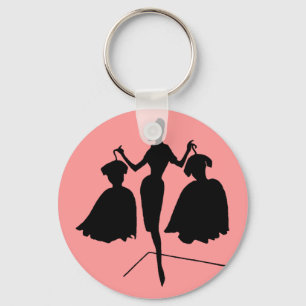 Llavero Silhouette de moda vintage