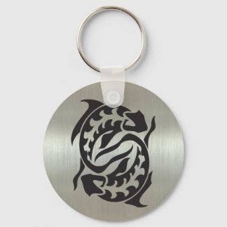 Llavero Silhouette de Pisces con Efecto Metálico