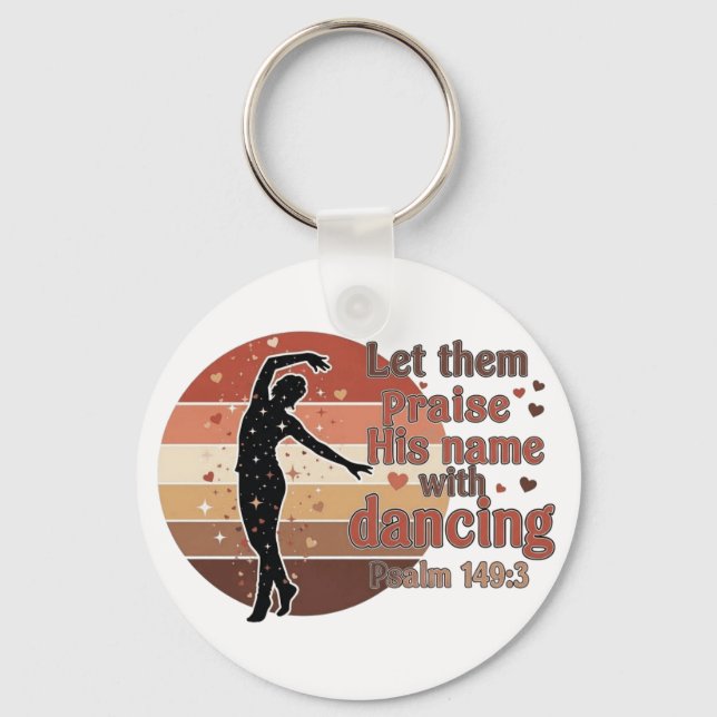 Llavero Silhouette de una bailarina - Diseño basado en sal (Anverso)