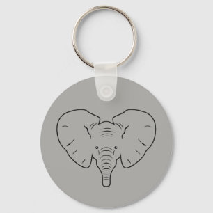 Llavero Silhouette facial elefante