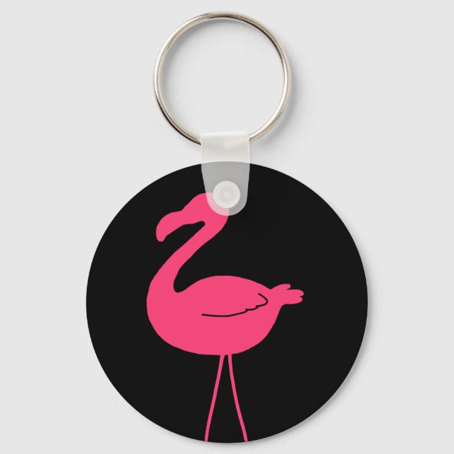 Llavero Silhouette Flamingo Rosa (Anverso)