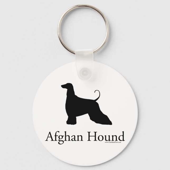 Llavero Silhouette Hound Afgano (Anverso)