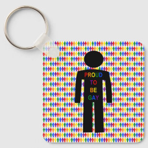 Llavero Silhouette para homosexuales LGBTQ y la cadena de