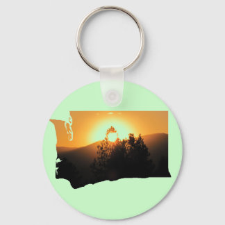 Llavero Silhouette Sunset State de Washington