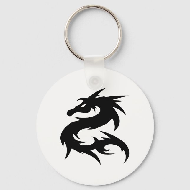 Llavero Silhouette Tribal Dragon (Anverso)