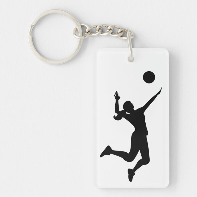 Llavero silhouette volleyball women (Frente)