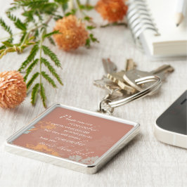 Llavero Silhouettes de flores silvestres del Día del Jefe 