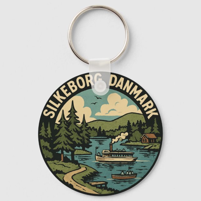 Llavero Silkeborg Dinamarca Lago (Anverso)