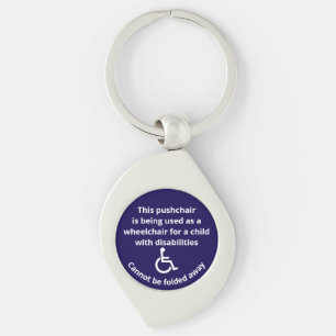 Llavero Silla de ruedas para cochecito que no se puede ple