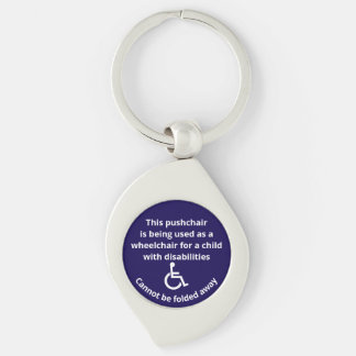 Llavero Silla de ruedas para cochecito que no se puede ple