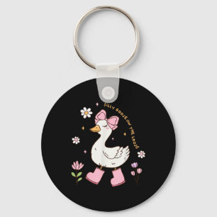 Llavero Silly Goose En La Coqueta Perdida Chica Rosa Ki