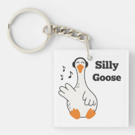 Llavero Silly Goose Wearing Headphones – Cute Funny Goose