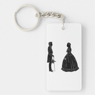 Llavero silueta de abraham lincoln mary todd lincoln