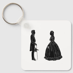 Llavero silueta de abraham lincoln mary todd lincoln