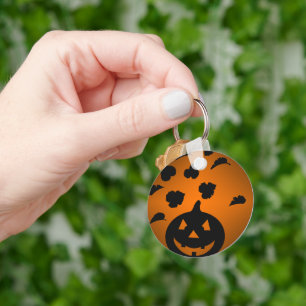 Llavero Silueta de calabaza y hojas