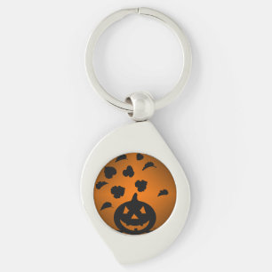 Llavero Silueta de calabaza y hojas