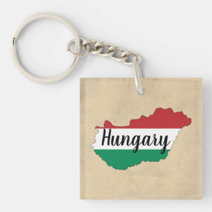 Llavero Silueta de la bandera de Hungría 