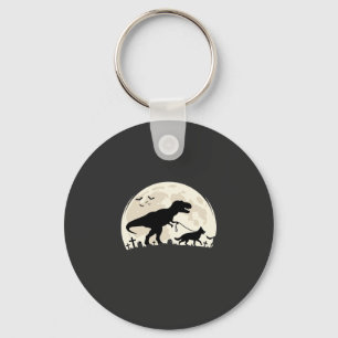 Llavero Silueta de luna de dinosaurio de Halloween de past