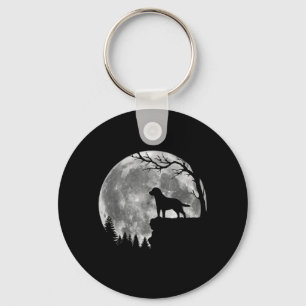 Llavero Silueta de luna de perro Labrador Retriever Hallow