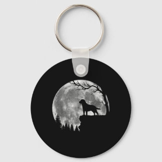 Llavero Silueta de luna de perro Labrador Retriever Hallow