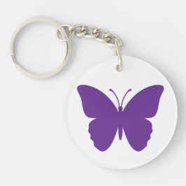 Llavero Silueta de Mariposa Morada, Elige Tu Color