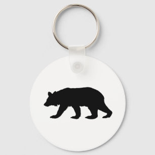 Llavero Silueta de oso negro