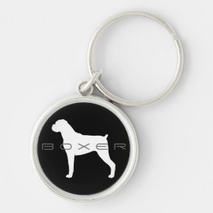 Llavero Silueta de perro boxer
