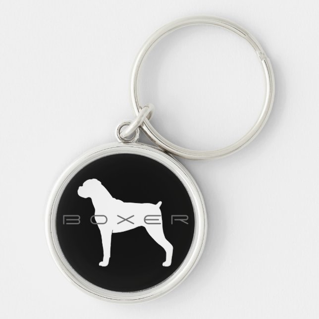 Llavero Silueta de perro boxer (Frente)