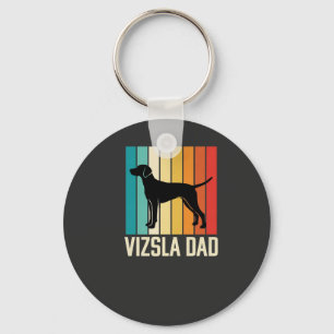 Llavero Silueta de perro Retro Vizsla Papá