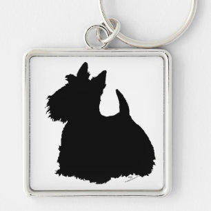 Llavero Silueta de Scottish Terrier de Alerta