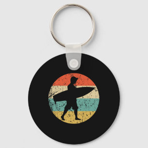 Llavero Silueta de surfista Surfing retro
