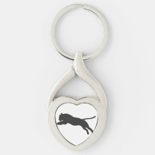 Llavero Silueta de tigre - Elegir color de fondo