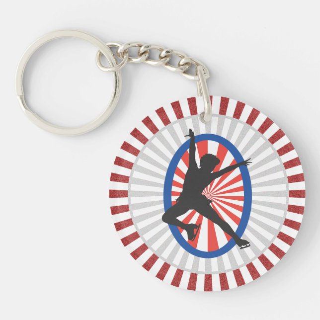 Llavero Silueta de un patinador - (Frente)