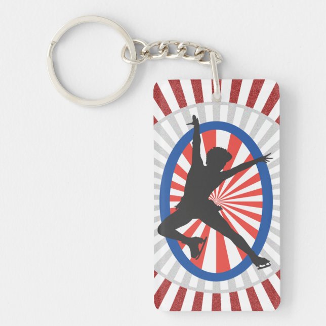 Llavero Silueta de un patinador - (Frente)