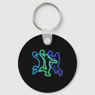 Llavero Siluetas de jugador de baloncesto haciendo mates h