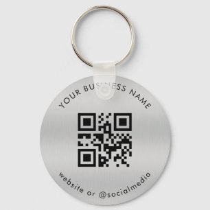 Llavero Silver Add Your Custom Business Qr Code Scan
