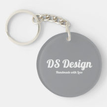 Silver Round Keychain